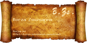 Borza Zsuzsanna névjegykártya